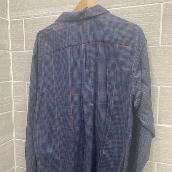 Patagonia New Belgium men's XL Organic Cotton long sleeve button-down Blue plaid - Picture 6 of 9